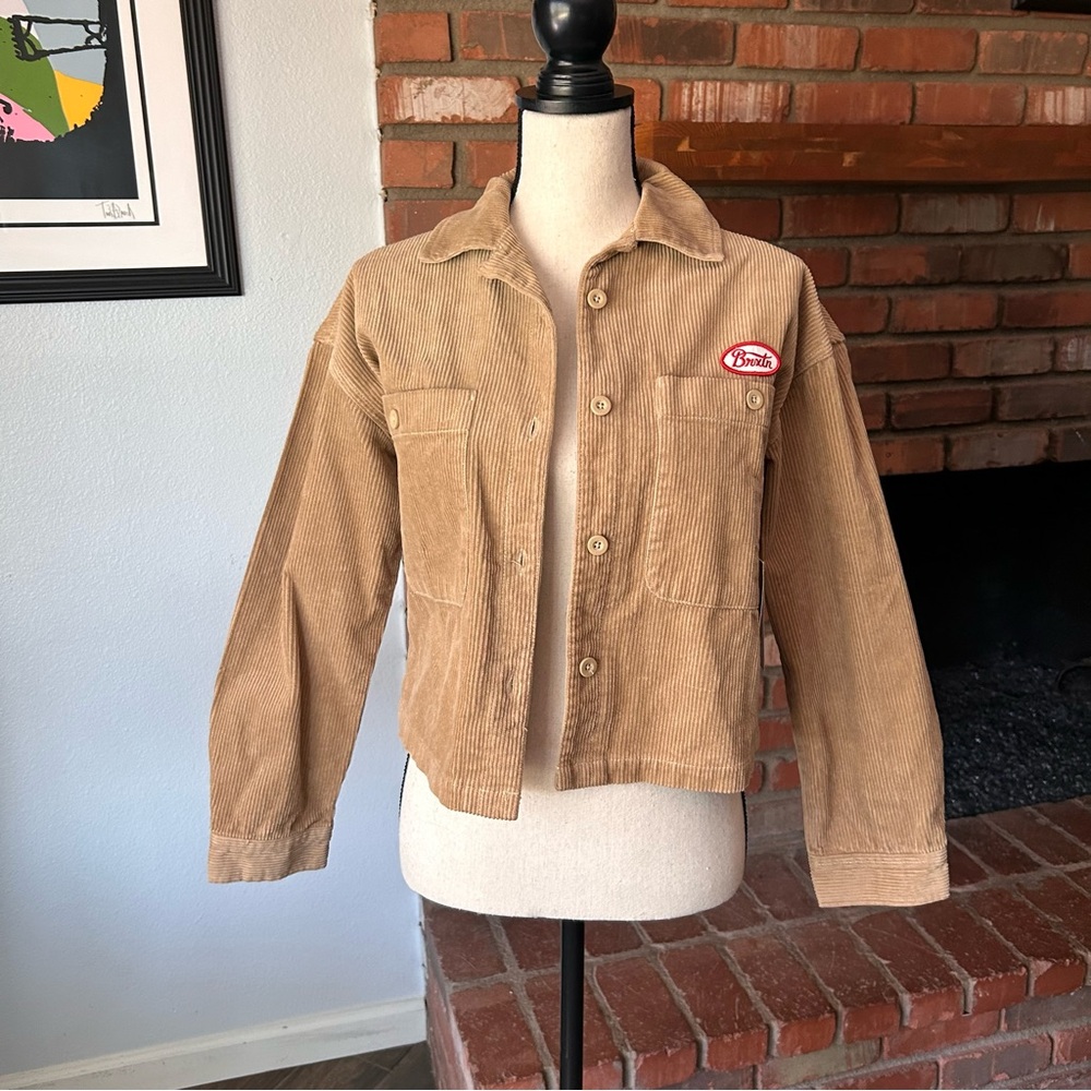 NWT Brixton Utopia Corduroy Overshirt in Sand Sz XS - Picture 4 of 13